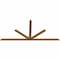 Ekena Millwork Saratoga Timber Gable Bracket, Western Red Cedar, 96"W x 44"H x 1 1/2"D x 3 1/2"F, 11/12 Pitch GBW096X44X0204SAR00SWR - alternate 2